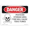Signmission OSHA Danger Sign, 12" Height, 18" Width, Aluminum, Pesticide Storage Area, Landscape, 1218-L-1525 OS-DS-A-1218-L-1525 - alternate 1